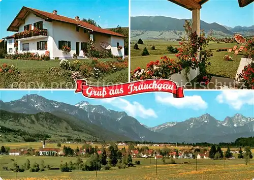 AK / Ansichtskarte Trauchgau Haus Bergblick Panorama Liegewiese Trauchgau
