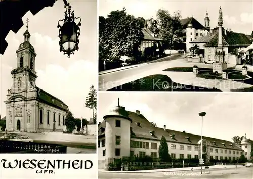 AK / Ansichtskarte Wiesentheid Neumannkirche Mariensaeule Schoenbornsches Schloss Wiesentheid
