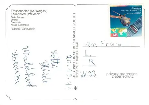 AK / Ansichtskarte Trassenheide_Usedom Ferienhotel Waldhof Strand Gaststaette Altes Fischerhaus Trassenheide Usedom