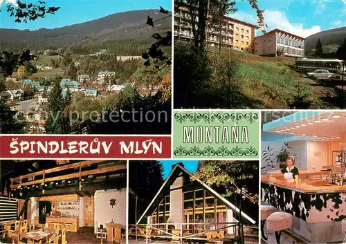 AK / Ansichtskarte Spindleruv_Mlyn_Spindelmuehle_Riesengebirge_CZ Panorama Erholungsheim im Gebirge Gastraeume Bar 