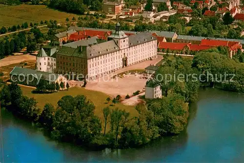 AK / Ansichtskarte Schleswig_Schlei Schloss Gottorf mit Burgsee Fliegeraufnahme Schleswig_Schlei