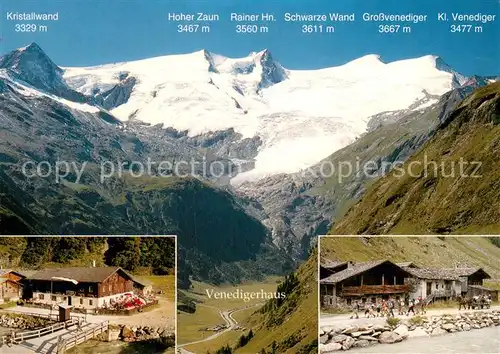 AK / Ansichtskarte Matrei_Osttirol Alpengasthof Venedigerhaus mit Alpenpanorama Matrei_Osttirol