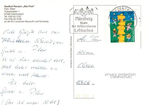 AK / Ansichtskarte Obertrubach Gasthof Pension Alte Post Obertrubach