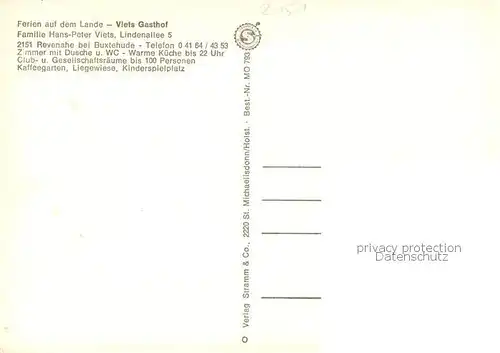 AK / Ansichtskarte Revenahe Viets Gasthof Garten Liegewiese Restaurant Revenahe