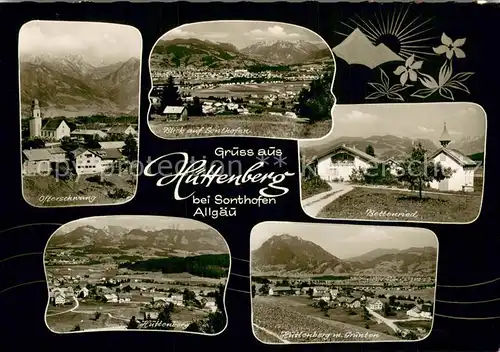 AK / Ansichtskarte Huettenberg_Ofterschwang Sonthofen Huettenbergblick Gruenten Bettenried Huettenberg Ofterschwang