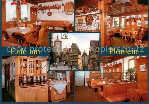 AK / Ansichtskarte Rothenburg__Tauber Cafe Weinstube Ploenlein Gastraeume 