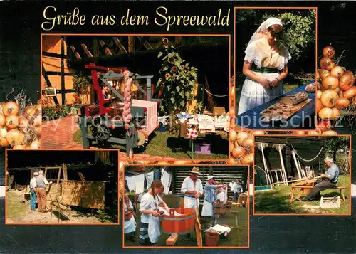 AK / Ansichtskarte Lehde Spreewald Historisches Handwerk im Freilandmuseum Lehde Lehde