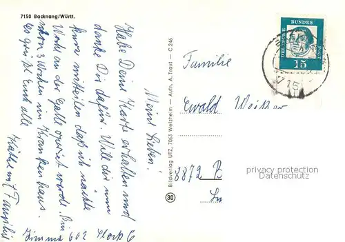 AK / Ansichtskarte Backnang Kreiskrankenhaus Backnang