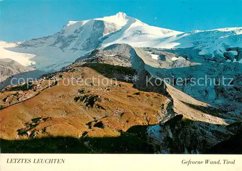 AK / Ansichtskarte Gefrorne Wandspitze_3286m_Zillertal_AT Letztes Leuchten Fliegeraufnahme 