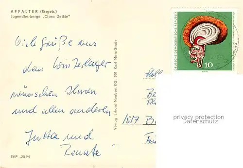 AK / Ansichtskarte Affalter Jugendherberge Clara Zetkin Affalter