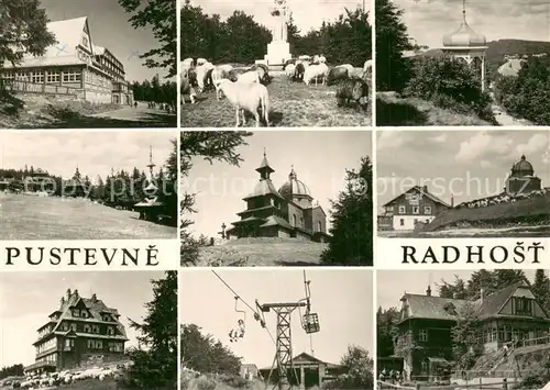 AK / Ansichtskarte Pustevne_Radhost_Czechia Rekreacni stredisko na Beskydach ktere svymi prirodnimi krasami prispiva k osvezeni a odpocinku pracujicich ze vsech kraju nasi vlasti 
