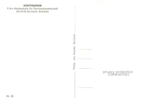 AK / Ansichtskarte Dornach_SO Goetheanum Dornach_SO