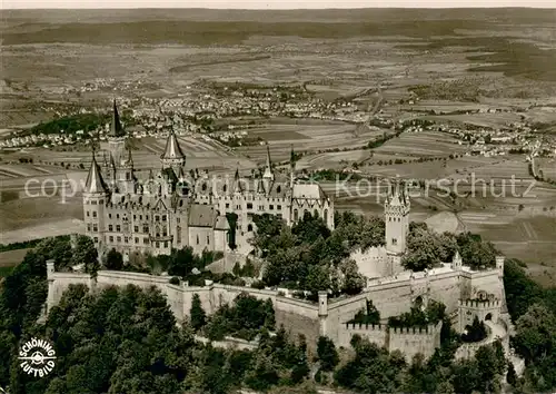 AK / Ansichtskarte Hechingen Burg Hohenzollern Fliegeraufnahme Hechingen