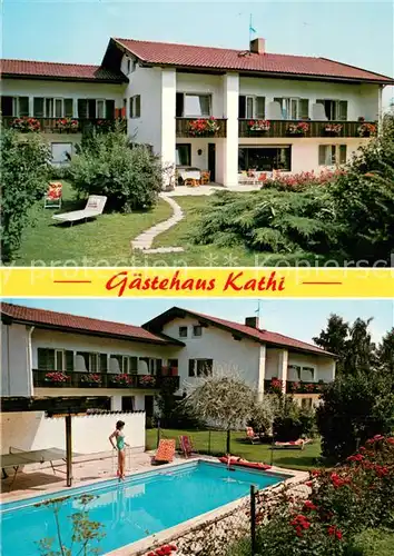 AK / Ansichtskarte Bad_Feilnbach Gaestehaus Kathi Pool Bad_Feilnbach
