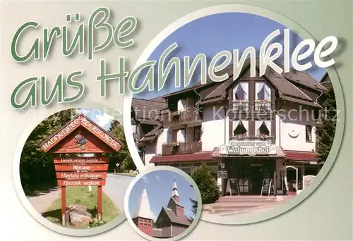 AK / Ansichtskarte Hahnenklee Bockswiese_Harz Hotel Walpurgishof Ortstafel Hahnenklee Bockswiese