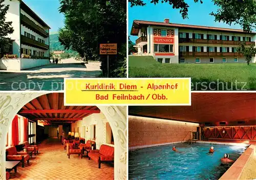 AK / Ansichtskarte Bad_Feilnbach Kurklinik Diem Alpenhof Flur Hallenbad Bad_Feilnbach