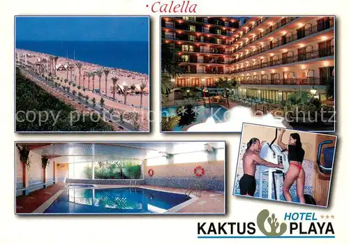 AK / Ansichtskarte CALELLA_de_la_Costa_ES Hotel Kaktus Playa Strand Pool Fitnes 
