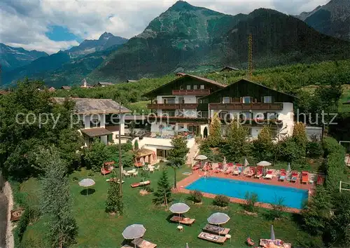 AK / Ansichtskarte Dorf_Tirol_Suedtirol_IT Residence Hirzer und Dependance Freibad 