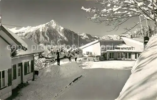 AK / Ansichtskarte Beatenberg_BE Station Niesen Schnee Winter 