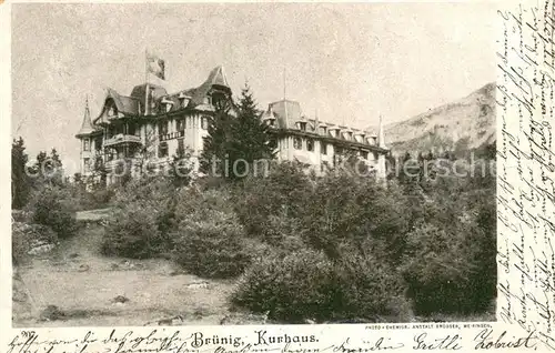AK / Ansichtskarte Bruenig_BE Kurhaus Aussenansicht Bruenig_BE