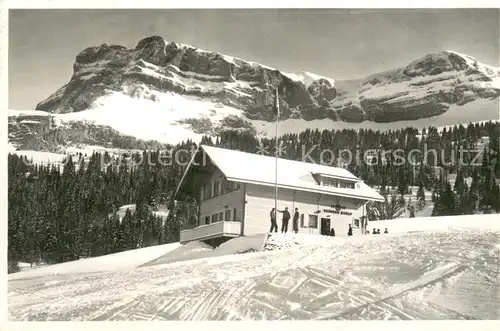 AK / Ansichtskarte Brienz_BE Skihaus Axalp Winter Brienz_BE