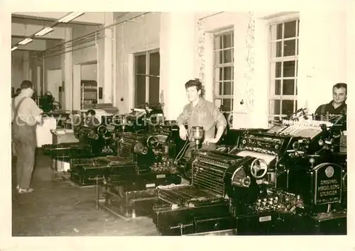 AK / Ansichtskarte Oberstaufen Innenansicht Druckerei Oberstaufen