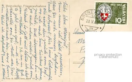 AK / Ansichtskarte Brenzikofen Fliegeraufnahme Brenzikofen