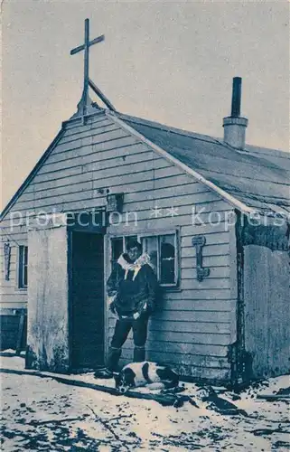AK / Ansichtskarte Eskimos_Inuit Chapelle en Alaska Eskimos Inuit