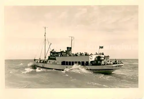 AK / Ansichtskarte Warnemuende_Ostseebad MS Undine bei Sturm Warnemuende_Ostseebad
