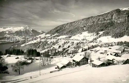 AK / Ansichtskarte Waldegg_Beatenberg Niesen Winter Schnee Waldegg Beatenberg