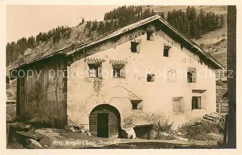 AK / Ansichtskarte Berguen_Bravuogn_GR Haus Jenatsch Aussenansicht Berguen_Bravuogn_GR