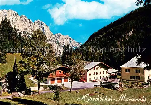 AK / Ansichtskarte Weissbach_Lofer Alpengasthof Hirschbuehel mit Muehlsturzhorn Weissbach Lofer