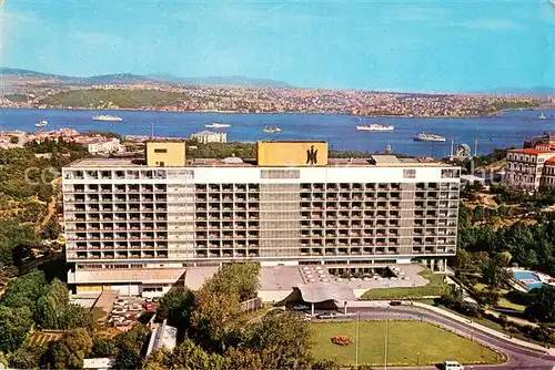 AK / Ansichtskarte Istanbul_Constantinopel_TK Hilton Hotel Fliegeraufnahme 