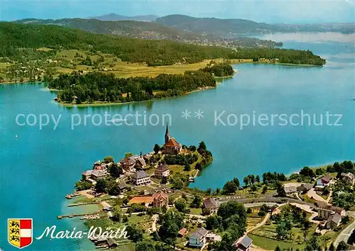 AK / Ansichtskarte Maria_Woerth_Woerthersee Fliegeraufnahme Maria_Woerth_Woerthersee