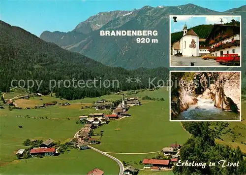 AK / Ansichtskarte Brandenberg_Tirol Fliegeraufnahme Kirche  Brandenberg Tirol