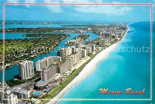 AK / Ansichtskarte Miami_Beach Looking north along the Atlantic Ocean  