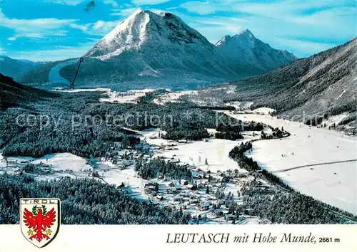 AK / Ansichtskarte Weidach_Leutasch mit Skilift zur Rauthhuette Fliegeraufnahme Weidach_Leutasch