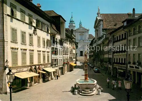 AK / Ansichtskarte Solothurn Hauptgasse mit St Ursen Kathedrale Solothurn