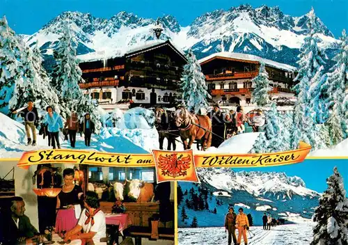 AK / Ansichtskarte Going_Wilden_Kaiser_Tirol Stanglwirtshaus Gaststube Skipiste Going_Wilden_Kaiser_Tirol