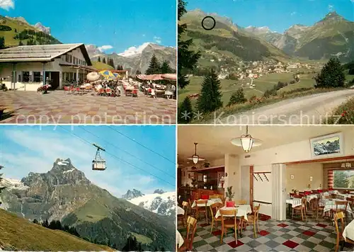 AK / Ansichtskarte Engelberg__OW Bergrestaurant Brunni Panorama Seilbahn Gaststube 