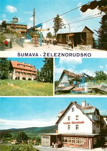 AK / Ansichtskarte Zeleznorudsko Stanice sedackove lanovky Pancir Hotel Hrncir Stanice lanovky na Spicaku Hotel Sirotek Zeleznorudsko