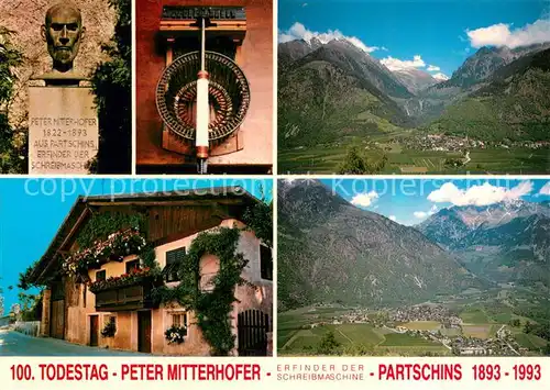 AK / Ansichtskarte Partschins_Parcines_IT Peter Mitterhofer Denkmal Museum Panorama 
