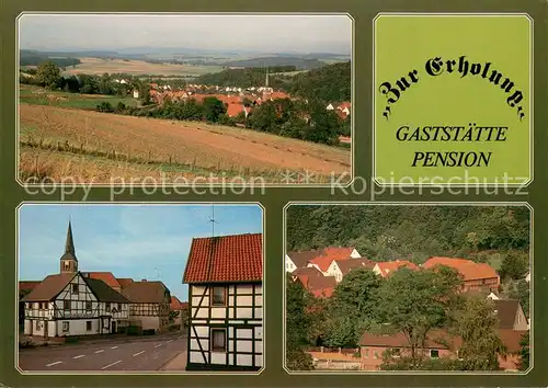 AK / Ansichtskarte Brochthausen Panorama Gaststaette Zur Erholung Ortsansicht Brochthausen