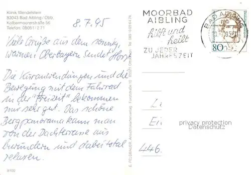 AK / Ansichtskarte Bad_Aibling Klinik Wendelstein Speisesaal Empfangshalle Hallenbad Bad_Aibling