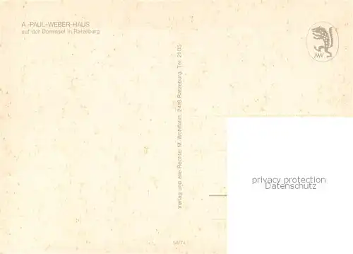 AK / Ansichtskarte Ratzeburg Paul Weber Haus auf der Dominsel Ratzeburg