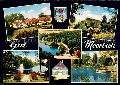 AK / Ansichtskarte Moorbeck Gut Moorbecke Wald Wasser Heide Bootspartien 
