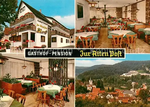 AK / Ansichtskarte Unterleinleiter Gasthof Pension Zur Alten Post Gastraeume Panorama Unterleinleiter