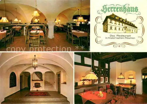 AK / Ansichtskarte Bischofsgruen Restaurant Herrenhaus Gastraeume Flur Bischofsgruen