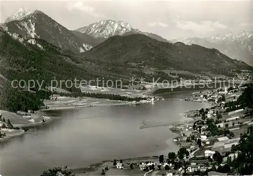 AK / Ansichtskarte Weissensee_Kaernten Fliegeraufnahme Weissensee Kaernten