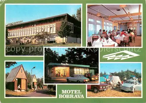 AK / Ansichtskarte Modrice_Moedritz_CZ Motel Bobrava Gastraum Camping 